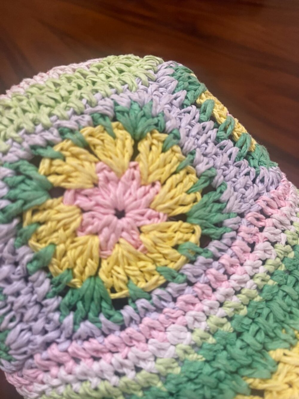 Peter Grimm Fergie Granny Square Crochet Hat Anthro Free People Style - Picture 5 of 5